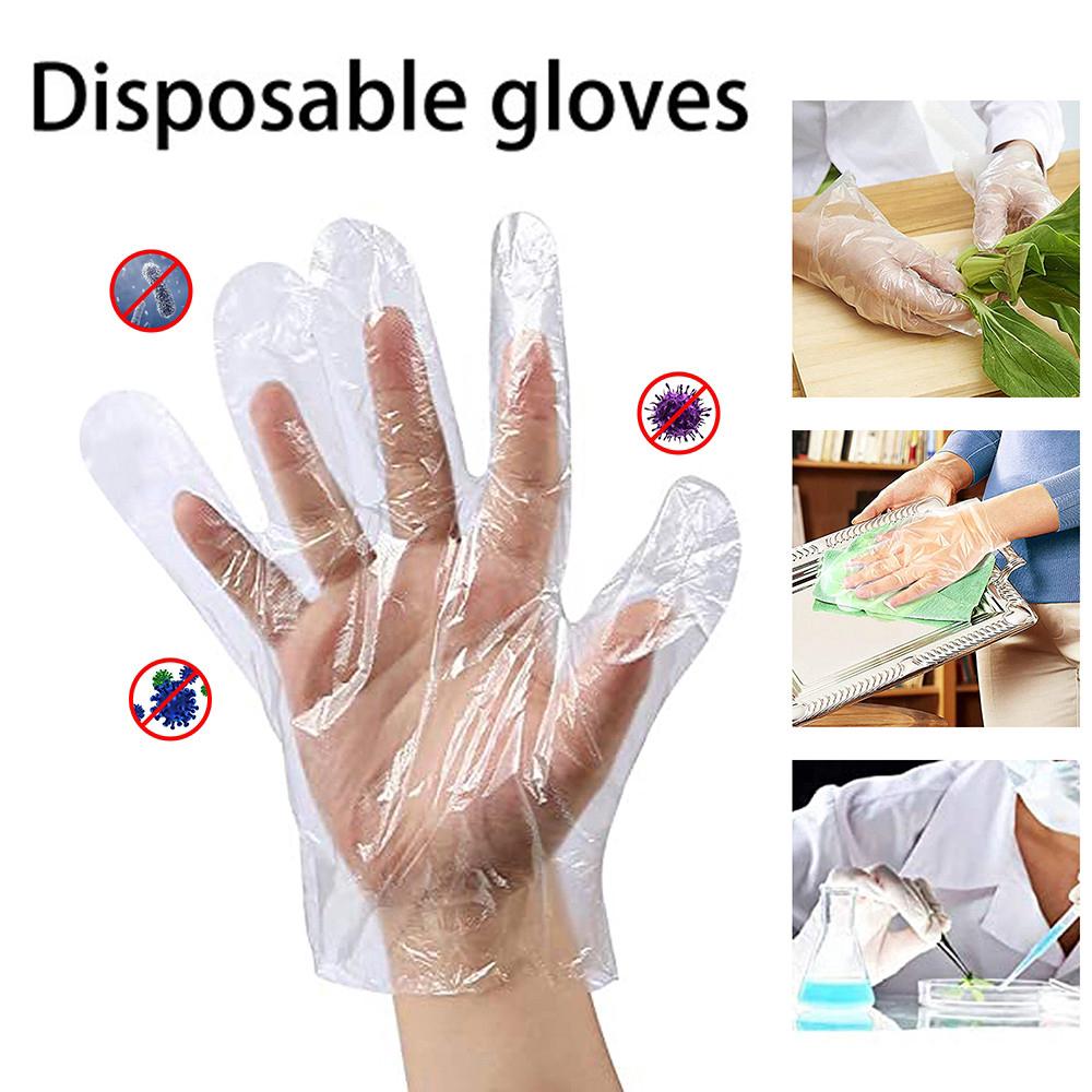 0670 Plastic Transparent Disposable Clear Gloves (White) (100pc) 0670 Plastic Transparent Disposable Clear Gloves (White) (100pc)